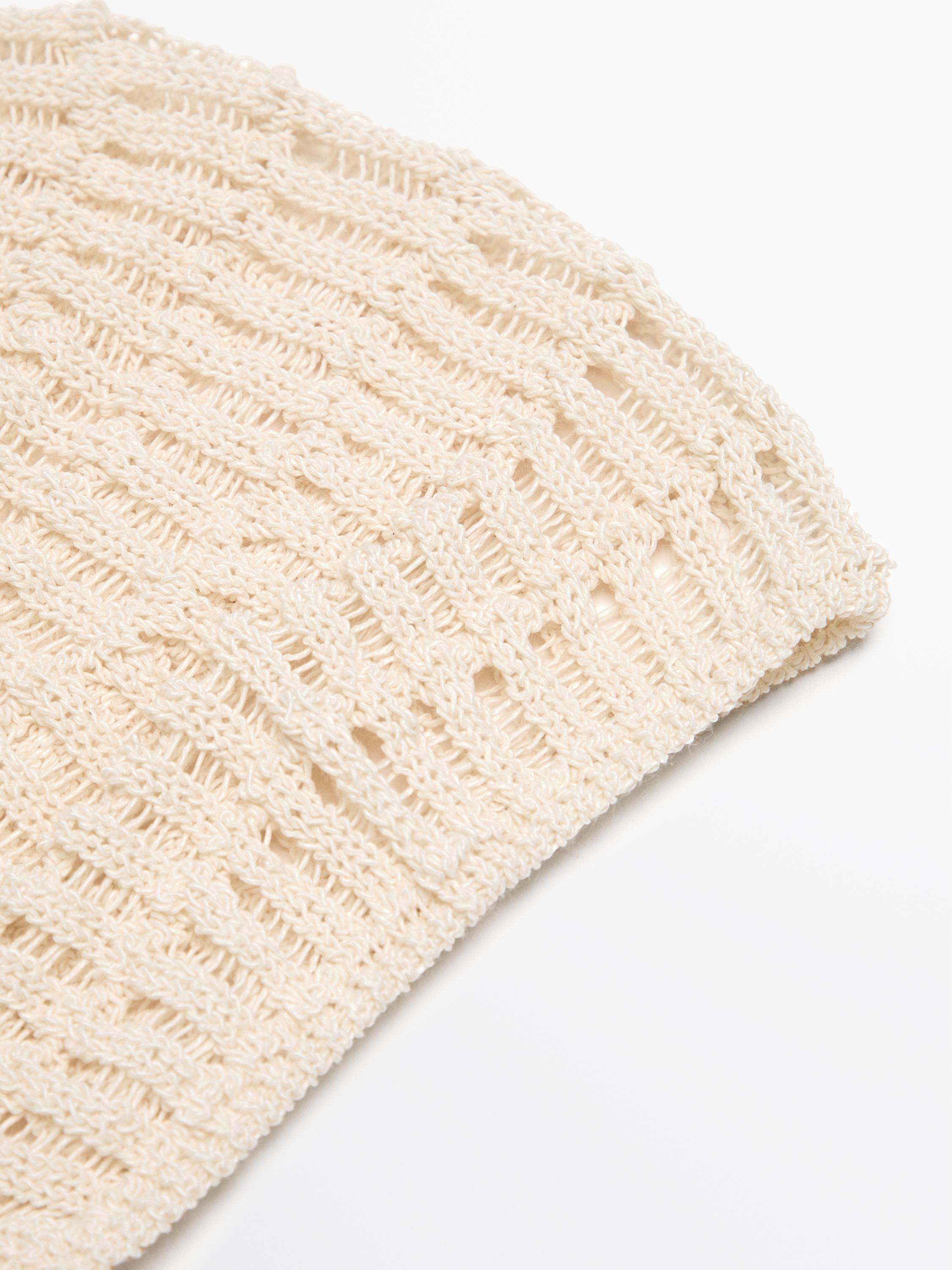 Openwork crochet hat